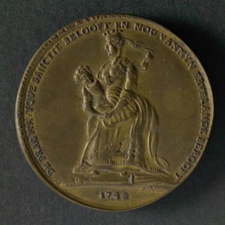 Spot medal on the Pragmatic Sanction in Austria, which stipulated that from then on woman should come on the throne