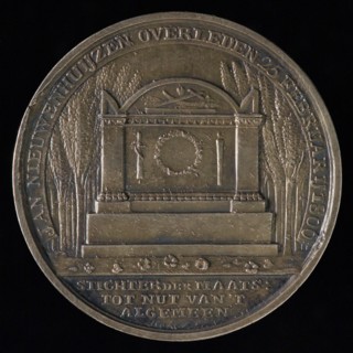 J.G. Lageman, Medal on the death of Jan Nieuwenhuijzen, founder of the Society to Nut van 't Algemeen, mortality medal medal