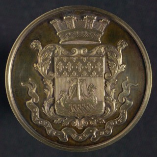 Hamel à Rouen, Price medal from the Société des Régates Parisiennes, price medal penny footage silver, escutcheon of Paris