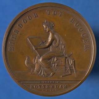 stamp cutter: A. Bemme, Price medal of the Teekengenootschap HIERDOOR TOT HOOGER, awarded to .M. Kool van Kasteel, price medal