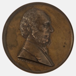 Johan Philip van der Kellen, Medal in honor of Mr. Dr. S.C. Snellen van Vollenhoven, penning visual material bronze, right-reed
