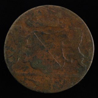 Eight or double penny, coin of the VOC, minted in Utrecht, ear currency money swap copper, Oord or double penny bronze. Coin