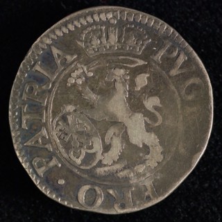 Medal, Leiden, penning footage silver, two crossed rifles, omschrift SCHUTTERSPENNING 1662 in the field: LEY - DEN
