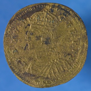 Michael Leykauff, Medal from the time of Louis XV, jeton utility medal medal exchange medium founding copper, crowned bust Louis