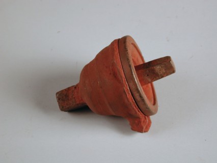 Two-piece bronze mold for lid of jug, cast molding tool tools base metal bronze, cast turned Two-piece bronze mold for casting