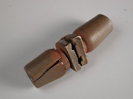 Two-piece bronze mold for earpiece, cast molding tool tools base metal bronze, cast Two-piece bronze mold for casting
