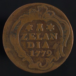 Germany, Zeeland, 1779, money coin swap copper, ZELAN DIA 1779 pay Zeeland