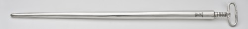 Silversmith: Jacobus Schalkwijk, Silver cheese drill with engraved I.F.R and Rotterdam 18 August 1825, cheese drill bit silver