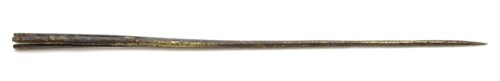 Copper meat stew with two notches at the top, meat stalk soil found copper metal, whipped sawn yellow copper meat stew Conical