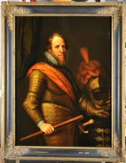 after:: Michiel Jansz. van Mierevelt, Portrait of Prince Maurits (1567-1625), portrait painting visual material wood oil