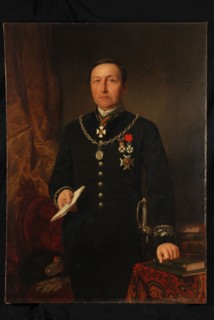 Jan Wendel Gerstenhauer Zimmerman, Portrait of Joost van Vollenhoven (1814-1889), portrait painting visual material linen oil