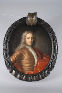 Hendrik van Limborch, Oval Portrait of Aegidius Groeninx (1703-1737), ruler of the VOC between 1733 and 1737, portrait painting