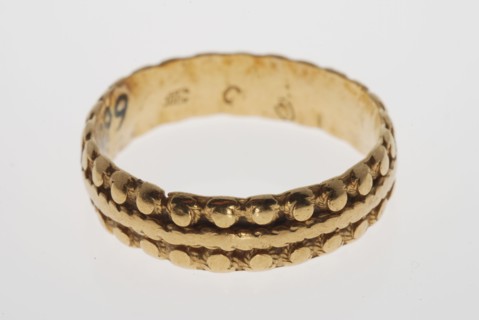 Gold wedding ring, wedding ring ring ornament clothing accessory men's clothing clothes gold, forged Round continuous band