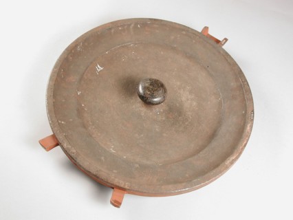 Dirck Messchaert II, Two-piece mold for plate with initials, mold casting tool tools equipment base metal bronze, and year 1737