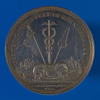 Medal at the golden wedding of Gilles Groenevelt (Rotterdam 1730 - Elsenburg 1805) and Kornelia Petronella de Bok, Rotterdam