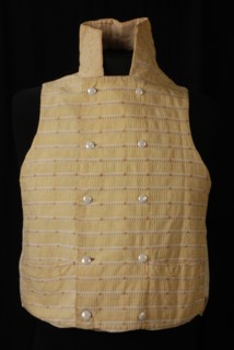 Mens vest with camel yarn front, vest outerwear men's clothing linen mother-of-pearl shoulder w 28,5, waist w 39,0 bottom w 38,5