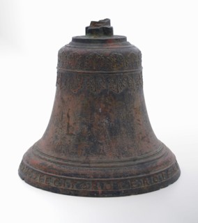 Quirijn de Visser Willemszoon (1675 - 1732), Bronze bell, Quirijn de Visser, 1718, bell clock clock sound medium bronze paint