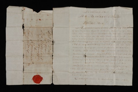 Anthonetta Kuyl, Handwritten letter with seal, letter document information form paper lacquer, written Handwritten letter