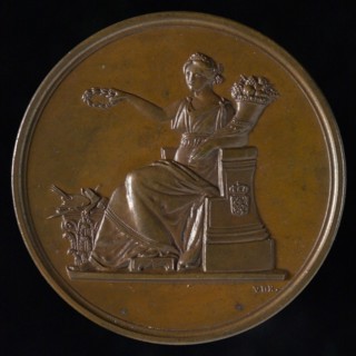 design: D. van der Kellen, Rijksprijs Medal of the Teekenscholen, price medal medal bronze medal 3,8, the Art represented
