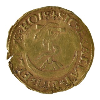 Dirk II van Bronckhorst, Golden crown, pistolet or 'Croone with that snake', Batenburg, z.j., golden-crown currency money swap