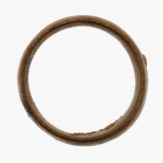 Copper ring, semicircular cross-section, ring jewel clothing accessory clothing soil find copper bronze metal d 0.4, cast Copper