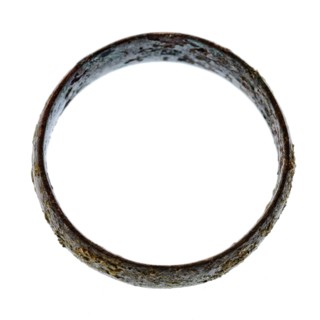 Ring of gilt copper, classic wedding ring, marked, ring ornament clothing accessory clothing soil find copper gold metal, cast