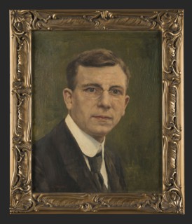 Gerard Altmann, Portrait of Heiko Tiberius Oberman (1883-1924), portrait painting imagery linen oil painting canvas, Standing