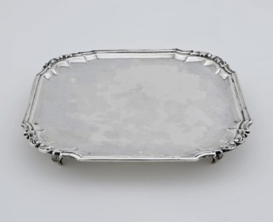 Silversmith: Hieronimus Willem Grau, Silver cabaret, serve tray tray holder silver