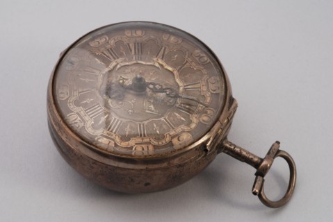 W. Gib jr., Pocket watch with silver colored dial, pocket watch watch movement measuring instrument steel silver brass glass