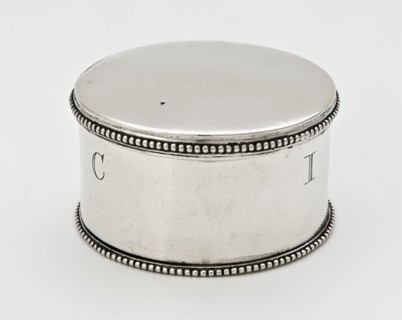 Johannes Petrus van Straatsburg, Silver control box with lid: pyxis with compartment on the inside, pyxis liturgical vessel