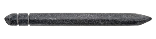 Slate writing pen or double-groove gripper around the end, writing marker soil found slate stone, sawn filed cut elongated round