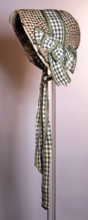 Awning hat in brown braided straw, awning hat headgear women's clothing clothes straw linen silk satin metal, to 86.0