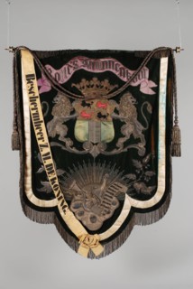 Knuivers, Green velvet banner of the Rotte's Male Choir, standard information form silk velvet silver, Green velvet banner