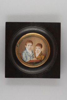 Portrait miniature by Johannes Oudemans Havelaar and Louis Jacob Havelaar, portrait miniature painting footage wood glass metal