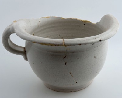 Pottery room comfort, white glazed, bandoor, on stand, pot holder sanitary soil find ceramics pottery glaze tin glaze