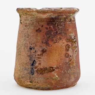 Pottery ointment jar, conical model, red shard, internally glazed, ointment jar pot holder soil find ceramic earthenware glaze