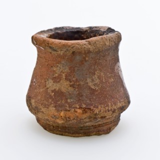 Pottery ointment jar, conical model, red shard, internally glazed, ointment jar pot holder soil find ceramic earthenware glaze