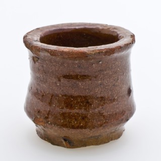 Pottery ointment jar, conical model, red shard, internally glazed, ointment jar pot holder soil find ceramic earthenware glaze