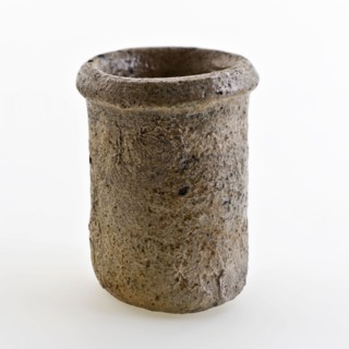 Pottery ointment jar, conical model, red shard, internally glazed, ointment jar pot holder soil find ceramic earthenware glaze