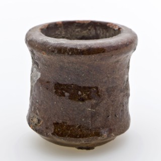Pottery ointment jar, cylindrical model, red shard, internally glazed, ointment jar pot holder soil find ceramic earthenware