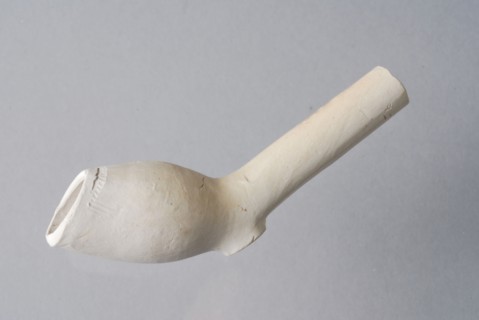 Hendrick Jansz., Clay pipe, unnoticed, from the waste from Rotterdam pipe making, clay pipe smoking equipment smoking ground