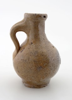 Stoneware jug, sphere model, completely glazed, without decoration, jug soil find ceramic stoneware glaze salt glaze, hand