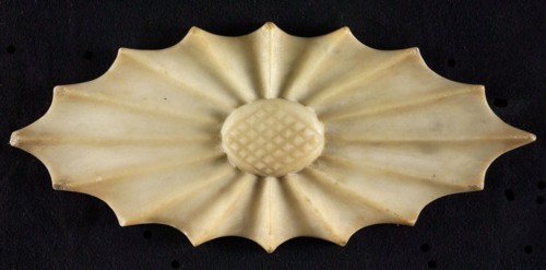 White relief: round rosette, embossed rosette marble stone, fireplace