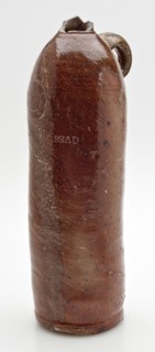 Stoneware mineral water pitcher, cylindrical with round shoulder, sausage ear and short neck, mineral water pitcher jar product