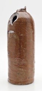 Stoneware mineral pitcher, cylindrical with round shoulder, sausage ear and short neck, mineral water pitcher jar product
