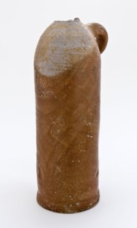 Stoneware mineral pitcher, cylindrical with round shoulder, sausage ear and short neck, mineral water pitcher jar product