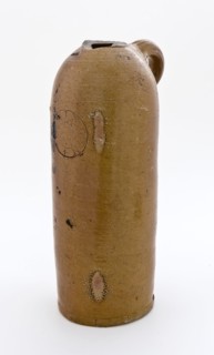 Stoneware mineral pitcher, cylindrical with round shoulder, sausage ear and short neck, mineral water pitcher jar product