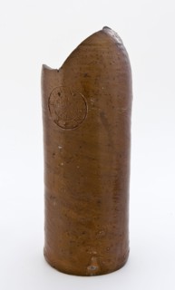 Stoneware mineral pitcher, cylindrical with round shoulder, sausage ear and short neck, mineral water pitcher jar product