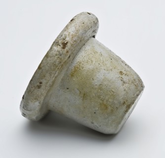 Stoneware stopper, conical, glazed, stop closure part soil find ceramic stoneware glaze salt glaze, hand-turned glazed baked