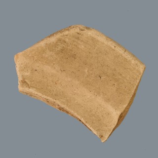Fragment earthenware dish, biscuit earthenware, plate dish crockery holder soil find ceramic earthenware, w 4.7 hand turned